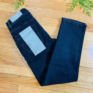NWT Everlane Cheeky Jean Black Faded Denim High Rise Low Stretch Ankle 26